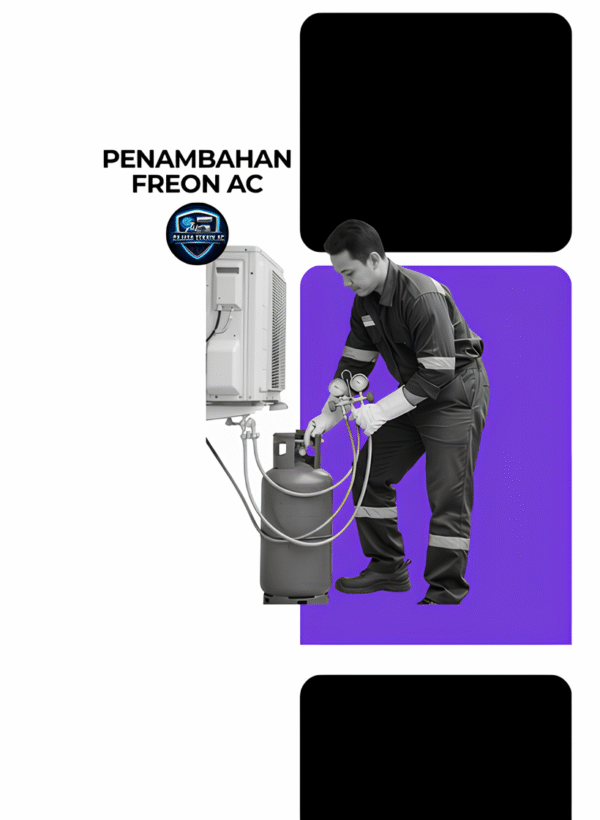 Alt: Jasa penambahan freon AC agar unit kembali dingin dan bekerja optimal.