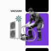 Teknisi sedang melakukan Vacuum AC untuk wilayah Bekasi